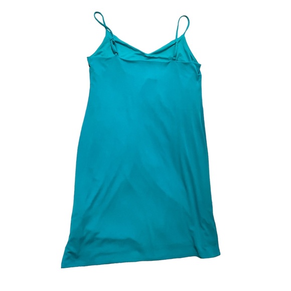 EXPRESS Blue Green Teal Sleeveless Mini Dress NWT - Picture 2 of 8